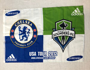 adidas CHELSEA FC USA Tour 2012 Flag Banner 2012 Seattle Sounders 36”x24”