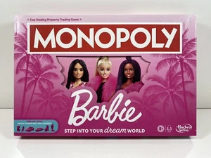 Monopoly: Barbie Edition Board Game, Ages 8+, 2-6 Players, Fun Family Games  - Picture 1 of 10