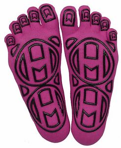 Mato & Hash  "Barefoot Feel" Yoga & Pilates 5 Toe Socks W/ Infinity Grip 3 Pair