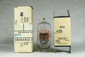 NOS/NIB Raytheon JAN-CRP 5755 Clear Top Mil-Spec USA 1953 - Picture 1 of 16