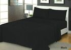 100% Brushed Cotton Thermal Flannelette Fitted Sheet Flat Bed Sheets Pillowcase