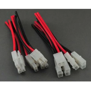 5 Pairs Tamiya Male + Female Connector Plug 10CM 14AWG Silicone Wire Lead Lipo - Picture 1 of 4