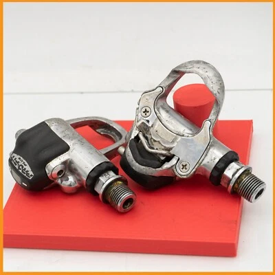 CAMPAGNOLO CHORUS PRO FIT PLUS CLIPLESS PEDALS VINTAGE ROAD BIKE BICYCLE SILVER - Immagine 1 di 4