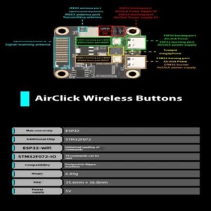 AirClick Taste Board 3D -Druckerzubehör für Klipper Quick Control DIY -Teil - Photo 1/13
