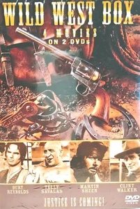 Vntg Wild West Box 4 Movies Dvd 2Disc Set Burt Reynolds Martin Sheen Collectible - Picture 1 of 6
