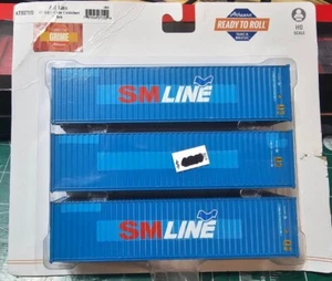 ATH27152 Athearn 40' SM Line Ex-Hanjin Shipping Containers - Picture 1 of 2