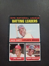 1971 Topps #62 NL Batting Leaders Rico Carty Joe Torre Manny Sanguillen⚾️⚾️ VG 