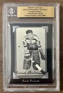 2004 ITG ULTIMATE MEMORABILIA FRANK BRIMSEK SAMMELALBUM SILBER AUTOGRAMM 24/60 - Bild 1 von 2