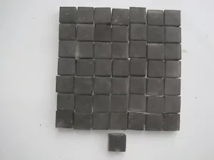 15 x 8 mm GREY SLATE FINISH Glass Mosaic Tiles - 50 LOOSE pieces - Picture 1 of 2
