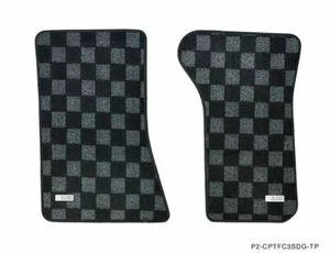 P2M Checkered Flag Race Carpet Floor Mats Set for Mazda RX-7 FC FC3S 86-90 New - Picture 1 of 3