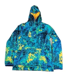 Under Armour Youth LARGE Loose Blue Tie Dye Hoodie Sweatshirt - Picture 1 of 9