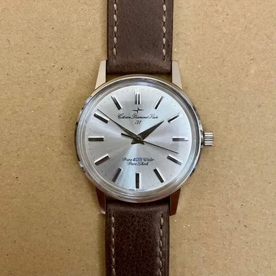 Citizen Diamond Flake F1407051 Vintage St.Steel Silver Manual Winding Mens Watch - Image 1 of 4