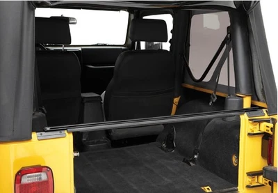 Bestop 52601-01 Black Steel Soft Top Tailgate Bar for 07-18 Jeep Wrangler JK Foto 1 de 4