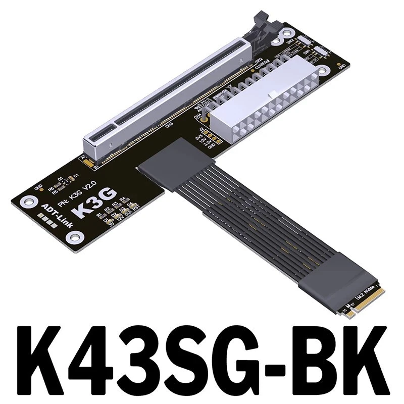 K43SG M.2 适用于 NVMe 转 x16 5.0 eGPU 适配器显卡外部适配器电缆 — 第 1/4 张图片
