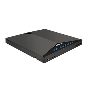 Slim External CD DVD RW Drive USB 3.0 Writer Burner Player Black For Laptop PC - Picture 1 of 13