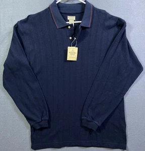 Neu Vintage 90’s Bugle Boy gestreiftes Herrenhemd, Deadstock Neu mit Etikett Größe Large Retro - Bild 1 von 10