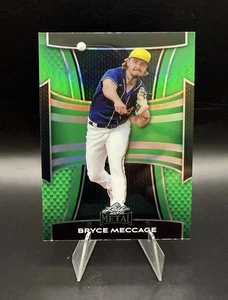 2025 Leaf Metal BRYCE MECCAGE /7 Green and /99 Silver BREWERS - Picture 1 of 4