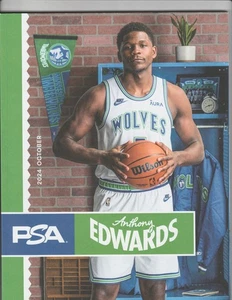 PSA MAGAZINE ANTHONY EDWARDS OCT 2024 COLLECTORS CLUB VOL #34 MINN TIMBERWOLVERS - Picture 1 of 2
