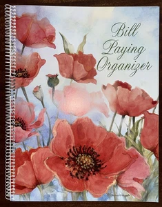 Bill Paying Organizer Poppies By Susan Winget 9x12 Colorful Images FREE SHIPPING - Picture 1 of 5
