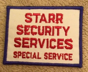 Vintage Starr Security Services Aufnäher - rot, weiß & blau - Bild 1 von 1
