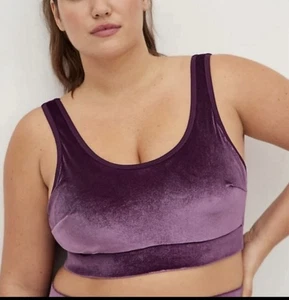 Sujetador Torrid Mujer 3 22/24 3X Curve Bralette Cuello Redondo Terciopelo Nylon Elástico - Imagen 1 de 9