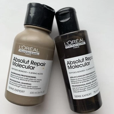 Travel Absolut Repair Molecular Shampoo Rinse Serum Professional Peptide L’Oreal - Image 1 of 4
