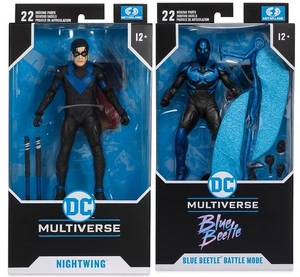 "Lote de 2 figuras de película McFarlane DC Multiverse Nightwing y Blue Beetle Mode 7""" - Imagen 1 de 12