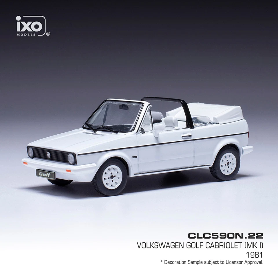 VW Volkswagen Golf MK1 cabriolet de 1981 blanc au 1:43 de IXO CLC590 - Photo 1/1