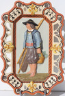 PORQUIER-BEAU - XIXème - PLAQUE EN TERRE VERNISSÉE - 30 x 20 cm - 780 g