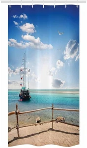 Sailboat Nautical Stall Shower Curtain 36Lx72W - Picture 1 of 2