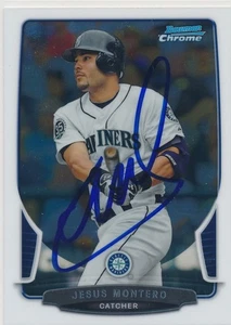 Carta Baseball Jesus Montero Firmata 2013 Bowman Chrome #183 Seattle Mariners - Foto 1 di 2