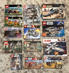 Lego Star Wars vintage Instruction Manuals only Lot of 13