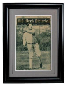 Periódico pictórico de mitad de semana 24 de marzo de 1927 Babe Ruth Yankees de Nueva York enmarcado - Imagen 1 de 3