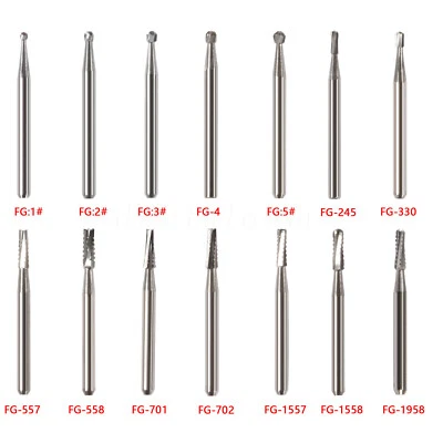 10-100pcs Dental Tungsten Carbide FG Burs Round Bur For High Speed Handpiece - Image 1 of 4