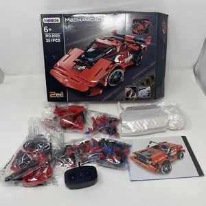 2 in 1 STEM Remote Control Race Car Building Blocks 351 Pcs Building Kit No 8205 - Picture 1 of 24