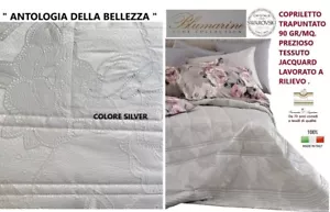 BLUMARINE quilt copriletto trapuntato tessuto jacquard lavorato con SWAROVSKI - Foto 1 di 11