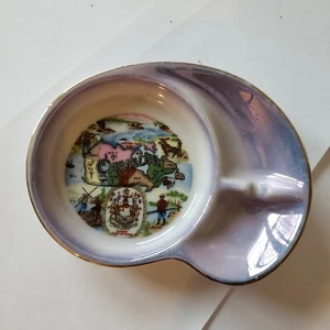 Ceramic Ashtray Canada ELBRO Hand Decorated 25194 Japan Pre-owned - Picture 1 of 6