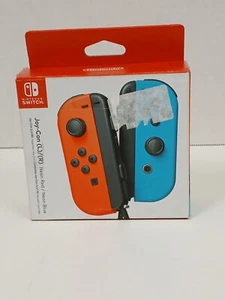 Set of 2 Nintendo Switch Joy-Cons L/R Neon Red/Neon Blue - Picture 1 of 4