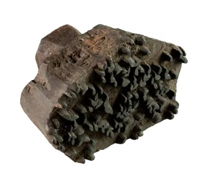 Tampon Bois Indien Batik Ancien 10cm Block Print Inde # 8320 - Picture 1 of 6