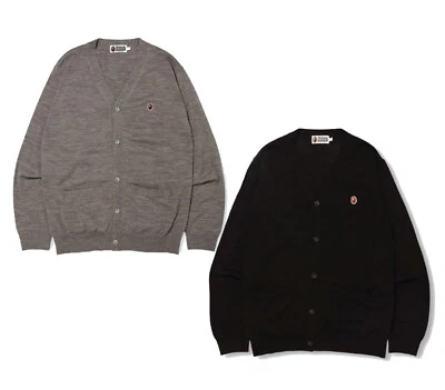 A BATHNIG APE Men's APE HEAD ONE POINT KNIT CARDIGAN 2colors New 1H70120001 z - Image 1 of 4