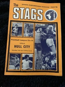 1979 Mansfield Town V Hull City Football  Programme - Picture 1 of 2