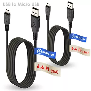 2 unidades cable micro-USB a USB de 6,6 pies de largo para Blackberry/Nokia/Pantec - Imagen 1 de 1