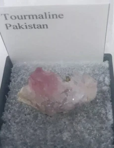 Pink TOURMALINE PAKISTAN Quartz In Perky Box Bicolor 1” - Picture 1 of 2