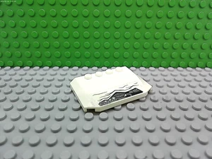 Lego 1 White 4x6 sloped hood with sticker - Picture 1 of 1