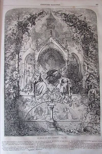 LA BELLE AU BOIS DORMANT GRAVURE XIXéme N° 106 L'UNIVERS ILLUSTRE 1860 - Picture 1 of 2