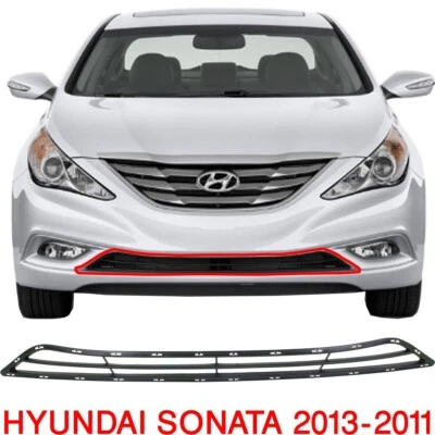Bumper Lower Grille New Hyundai Sonata For 2011-2013 Front Textured Gray Plastic Foto 1 de 4
