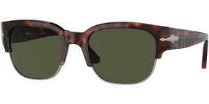 Persol Tom Havana Browline Square Sunglasses w/ Glass Lens PO3319S 24 31 55 - IT - Picture 1 of 4