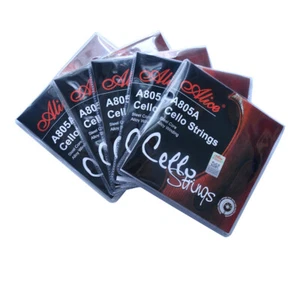 5 Sets Alice Cello Strings 4/4 Steel Core Ni-Fe Winding ADGC A805A - Picture 1 of 6