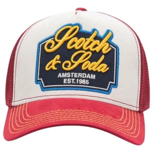 NEU MIT ETIKETT SCOTCH & SODA ARENA VERSTELLBARE TRUCKER KAPPE MÜTZE ROT EINHEITSGRÖSSE - Bild 1 von 16