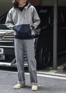 Bronson Vintage 1930s Double Sweatshirt Thick Warm Two-Tone Attached Hood Cotton - Picture 1 of 6